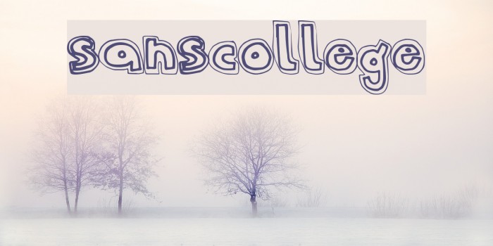 SansCollege Font examples