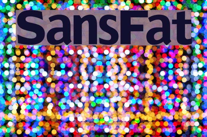 SansFat Font examples
