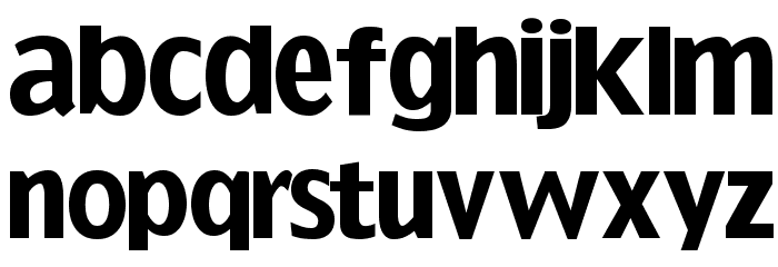 SansFat Font LOWERCASE