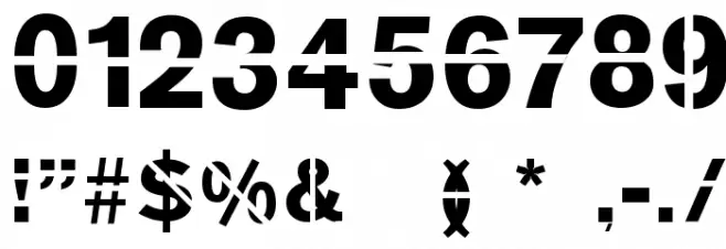 SansKleinCut Font OTHER CHARS