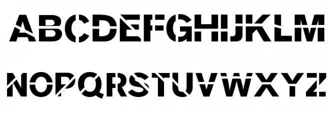 SansKleinCut Schriftart Groß