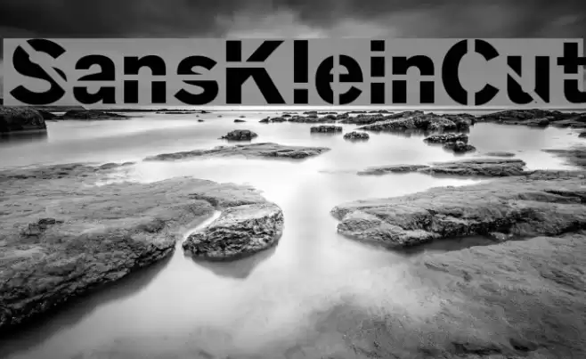 SansKleinCut Font examples