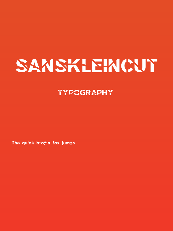 SansKleinCut Poster