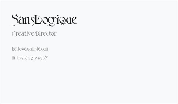SansLogique Business Card