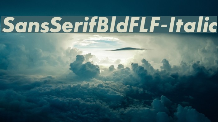SansSerifBldFLF-Italic Font examples