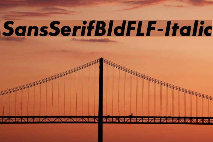 SansSerifBldFLF-Italic Font examples