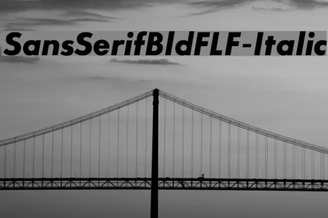 SansSerifBldFLF-Italic Font examples