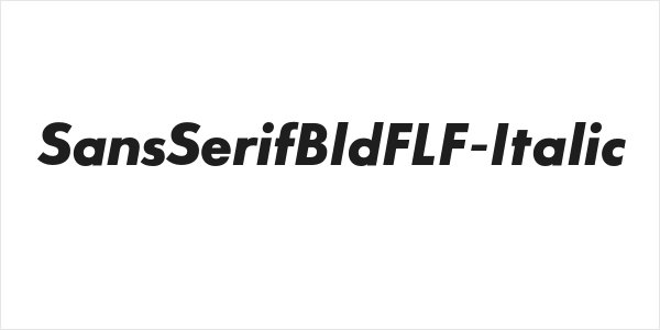 SansSerifBldFLF-Italic Logo