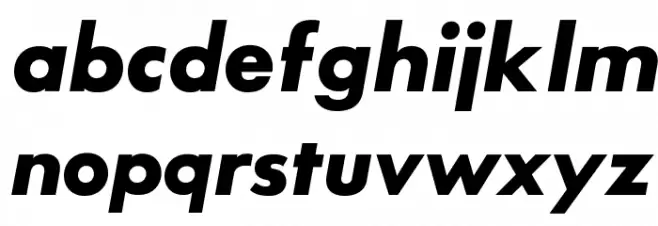 SansSerifBldFLF-Italic Font LOWERCASE