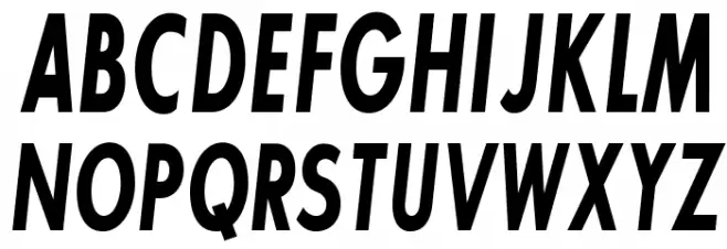 SansSerifBldFLFCond-Italic Fonte MAIÚSCULAS