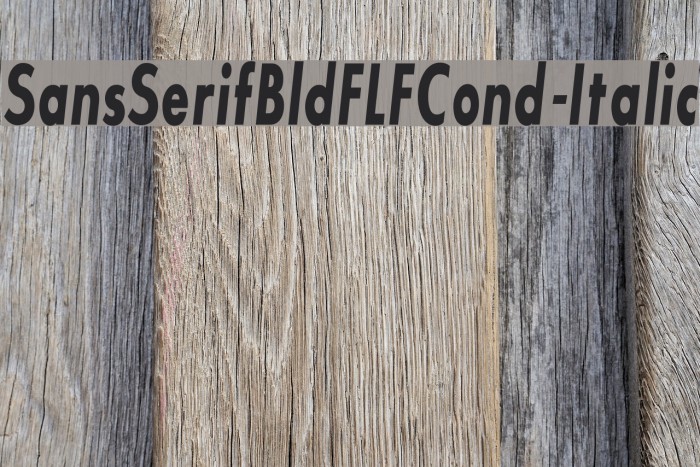 SansSerifBldFLFCond-Italic Font examples