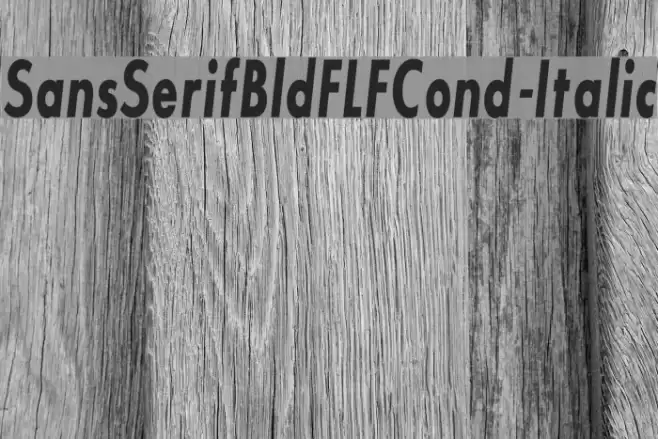 SansSerifBldFLFCond-Italic Font examples