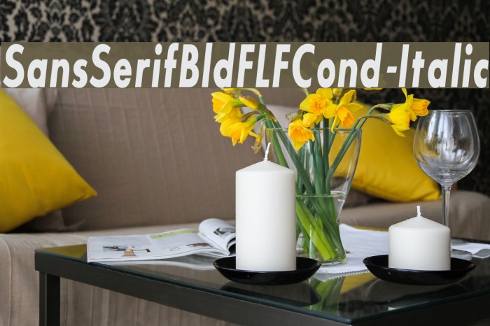 SansSerifBldFLFCond-Italic Font examples