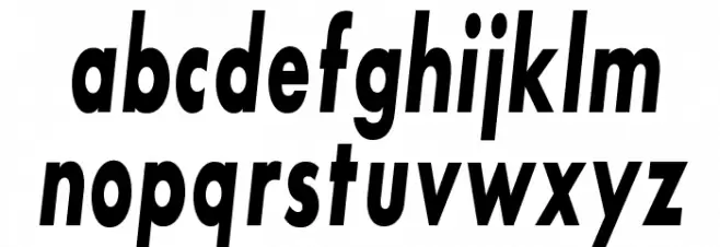 SansSerifBldFLFCond-Italic 字体 小写