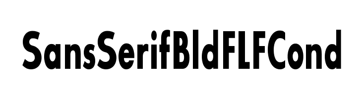 SansSerifBldFLFCond Font