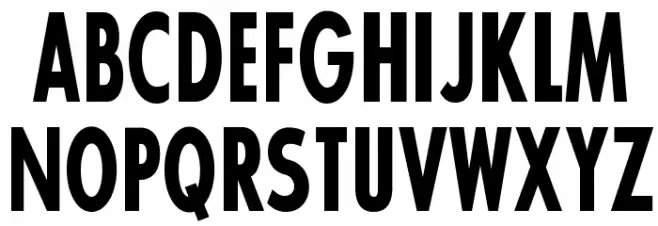 SansSerifBldFLFCond Schriftart Groß