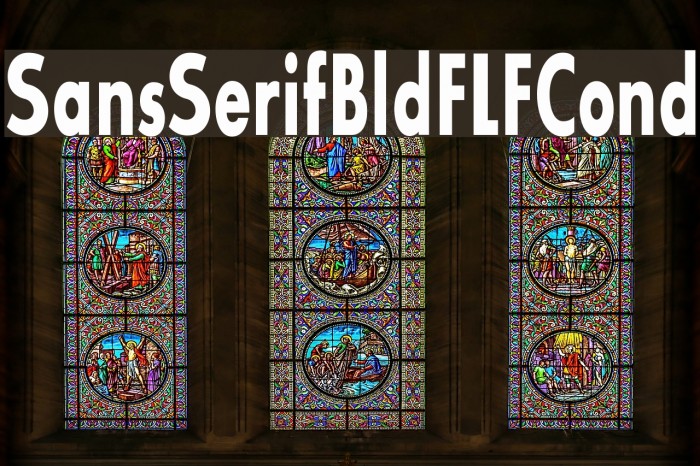 SansSerifBldFLFCond Font examples