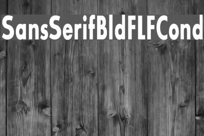 SansSerifBldFLFCond Font examples