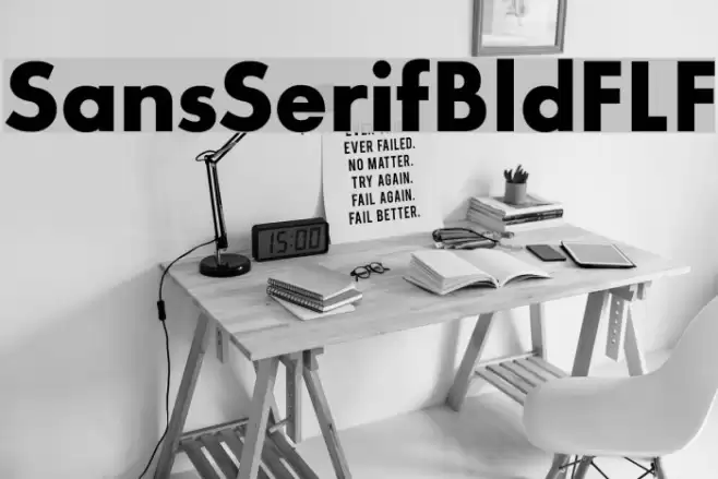 SansSerifBldFLF Font examples