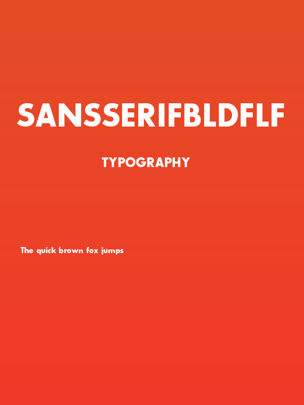 SansSerifBldFLF Poster