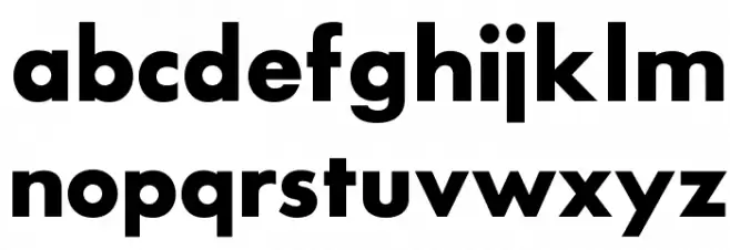 SansSerifBldFLF Font LOWERCASE