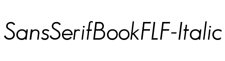 SansSerifBookFLF-Italic Font
