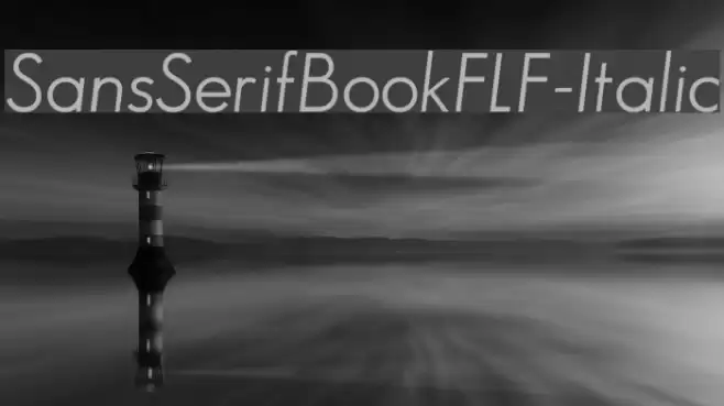SansSerifBookFLF-Italic Font examples