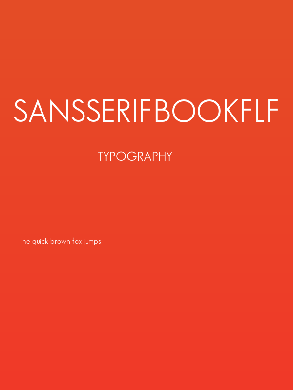 SansSerifBookFLF Poster