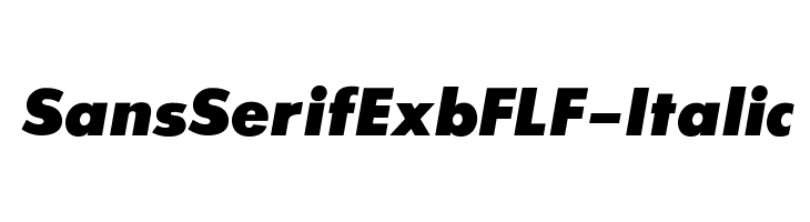SansSerifExbFLF-Italic Font