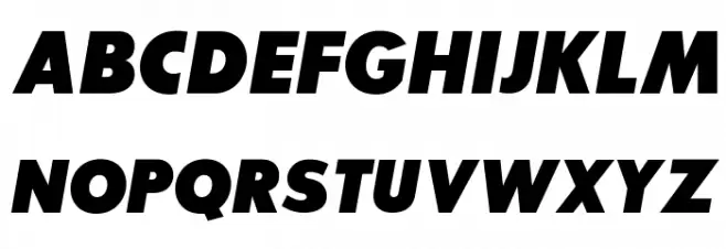 SansSerifExbFLF-Italic Fonte MAIÚSCULAS