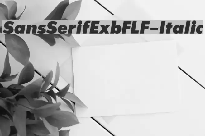 SansSerifExbFLF-Italic Font examples
