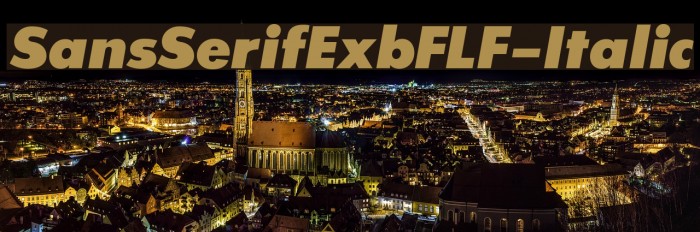 SansSerifExbFLF-Italic Font examples