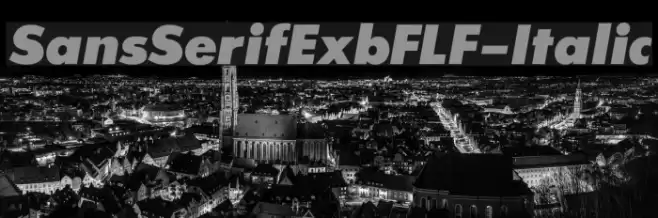 SansSerifExbFLF-Italic Font examples