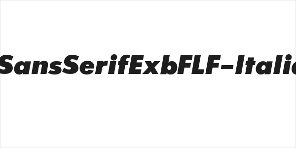 SansSerifExbFLF-Italic Logo