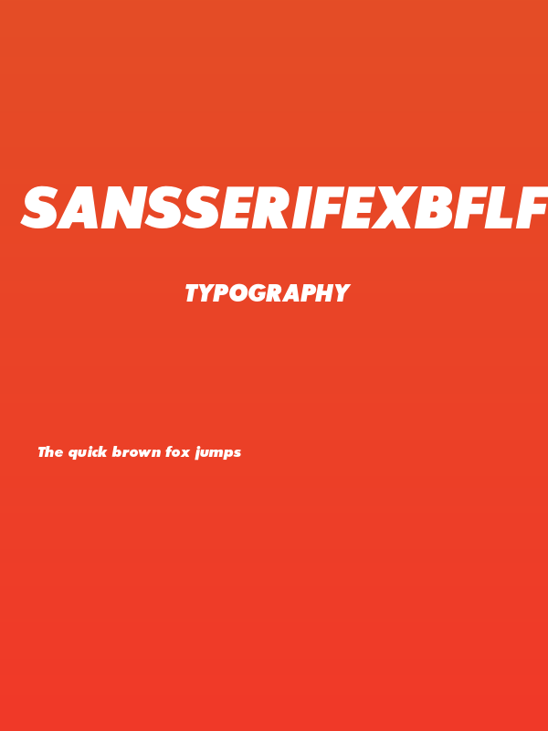 SansSerifExbFLF-Italic Poster