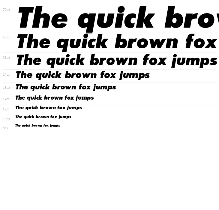 SansSerifExbFLF-Italic Waterfall