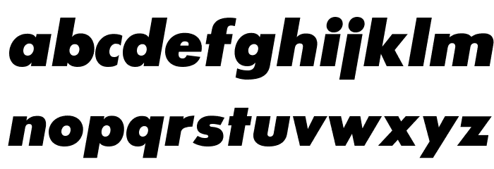 SansSerifExbFLF-Italic Font LOWERCASE