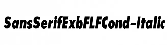 SansSerifExbFLFCond-Italic  Descarca Fonturi Gratis