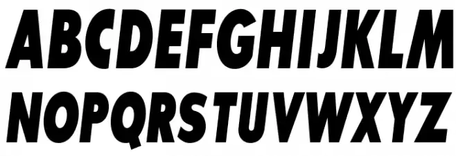 SansSerifExbFLFCond-Italic Font Litere mari
