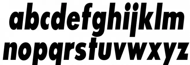 SansSerifExbFLFCond-Italic フォント 小文字