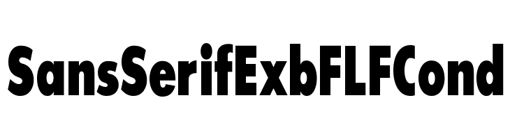 SansSerifExbFLFCond Font
