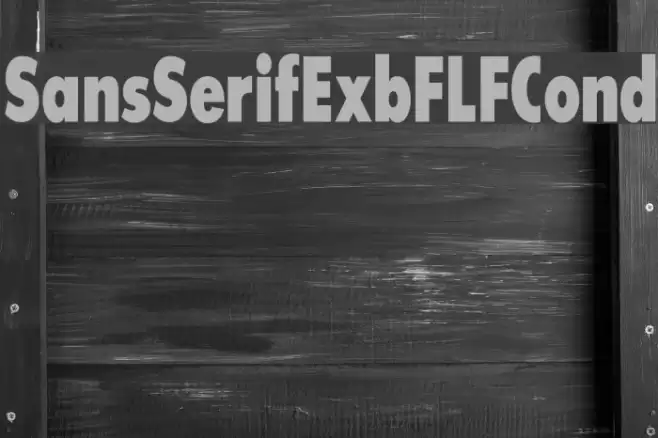 SansSerifExbFLFCond Font examples