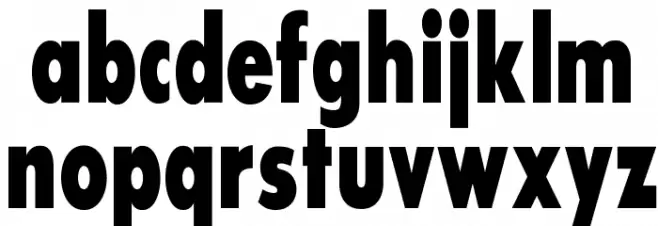 SansSerifExbFLFCond Font LOWERCASE