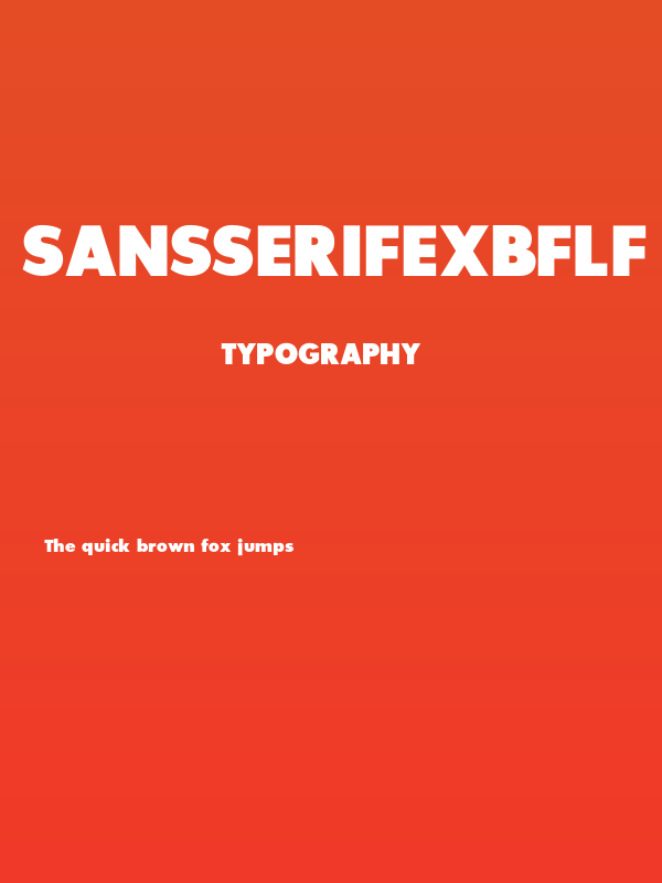SansSerifExbFLF Poster