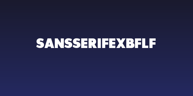 SansSerifExbFLF Social Header