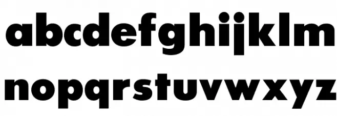 SansSerifExbFLF Caratteri MINUSCOLO