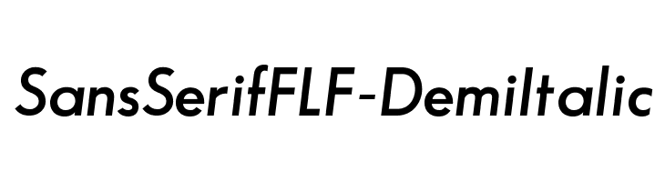 SansSerifFLF-DemiItalic Font