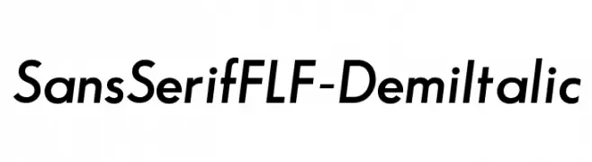 SansSerifFLF-DemiItalic  नि: शुल्क फ़ॉन्ट्स डाउनलोड