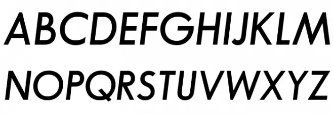 SansSerifFLF-DemiItalic Schriftart Groß