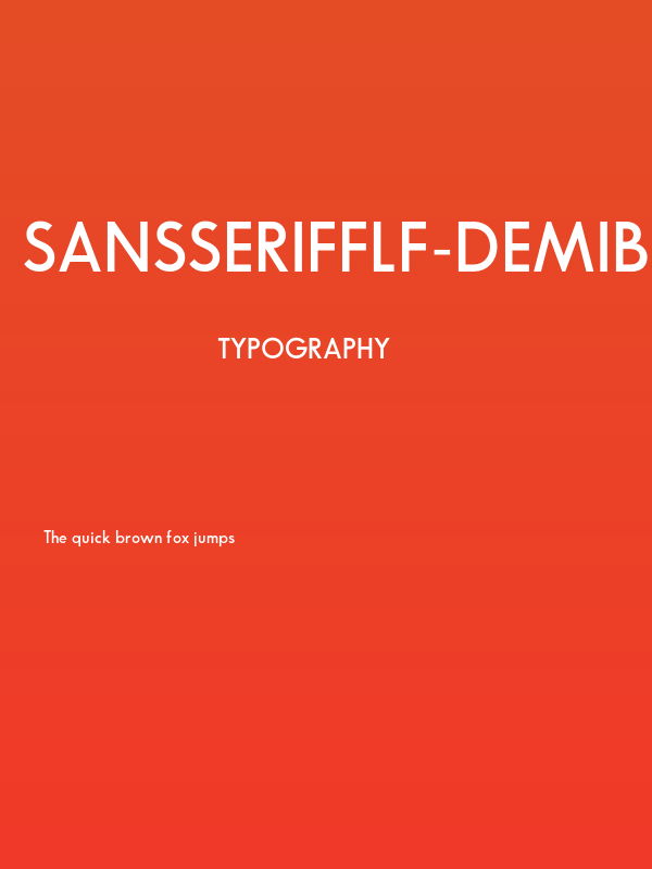 SansSerifFLF-Demibold Poster